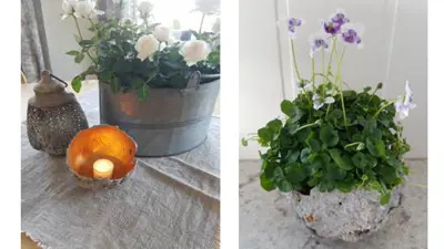 Støpe lysskål i betong