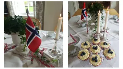 Pynt bord til 17. mai!
