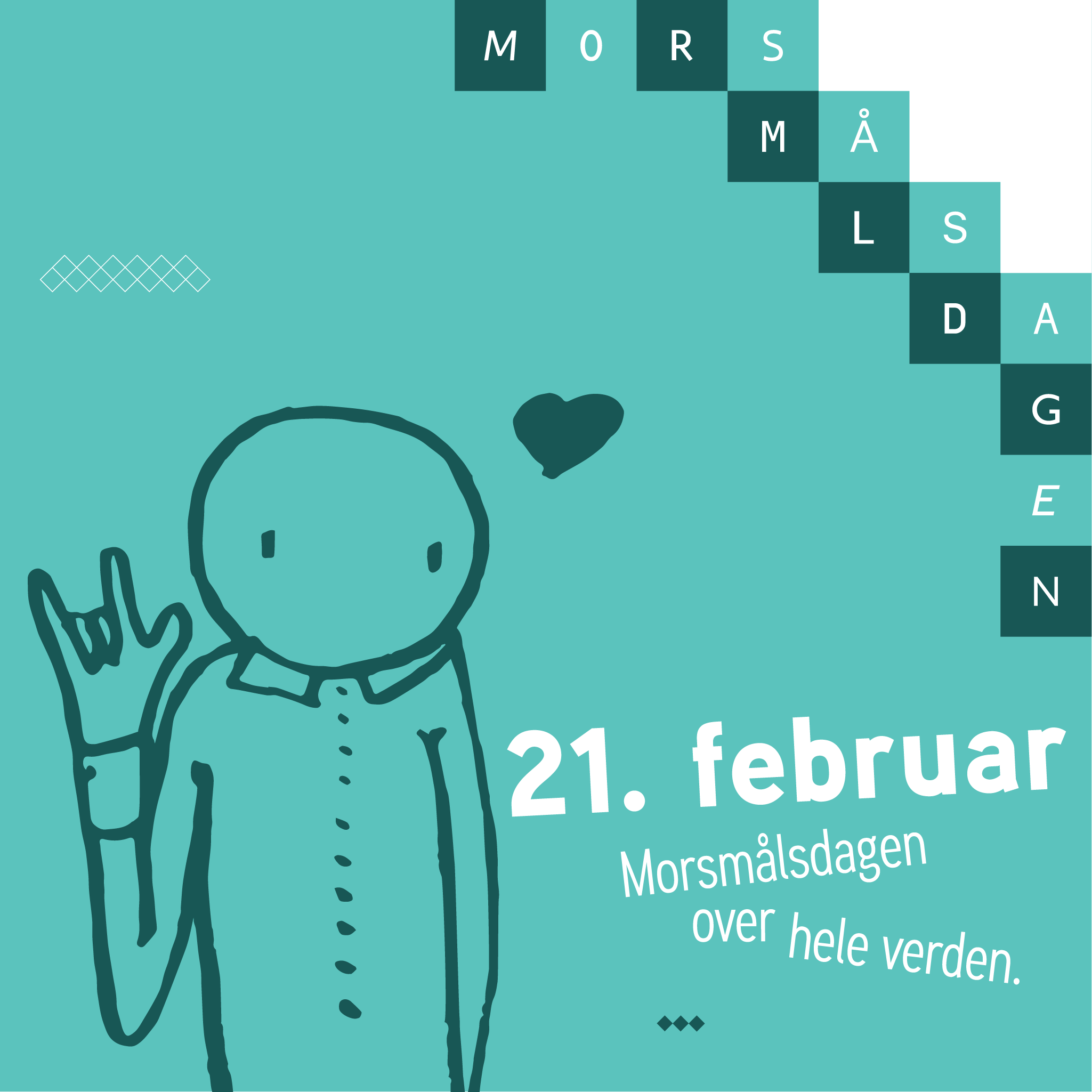 morsmålsdagen. illustrasjon