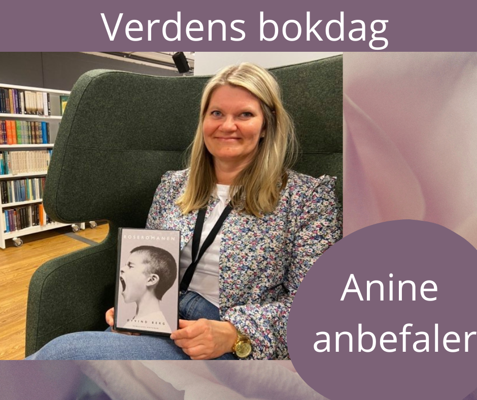 Anine med bok. Foto