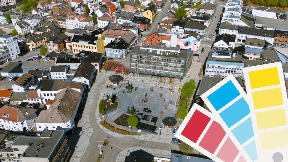 Fargeløft i Larvik sentrum: kom innom for en uformell prat