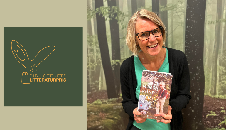 Nominert til bibliotekets litteraturpris: Mjøsa rundt med mor av Bjørn Hatterud