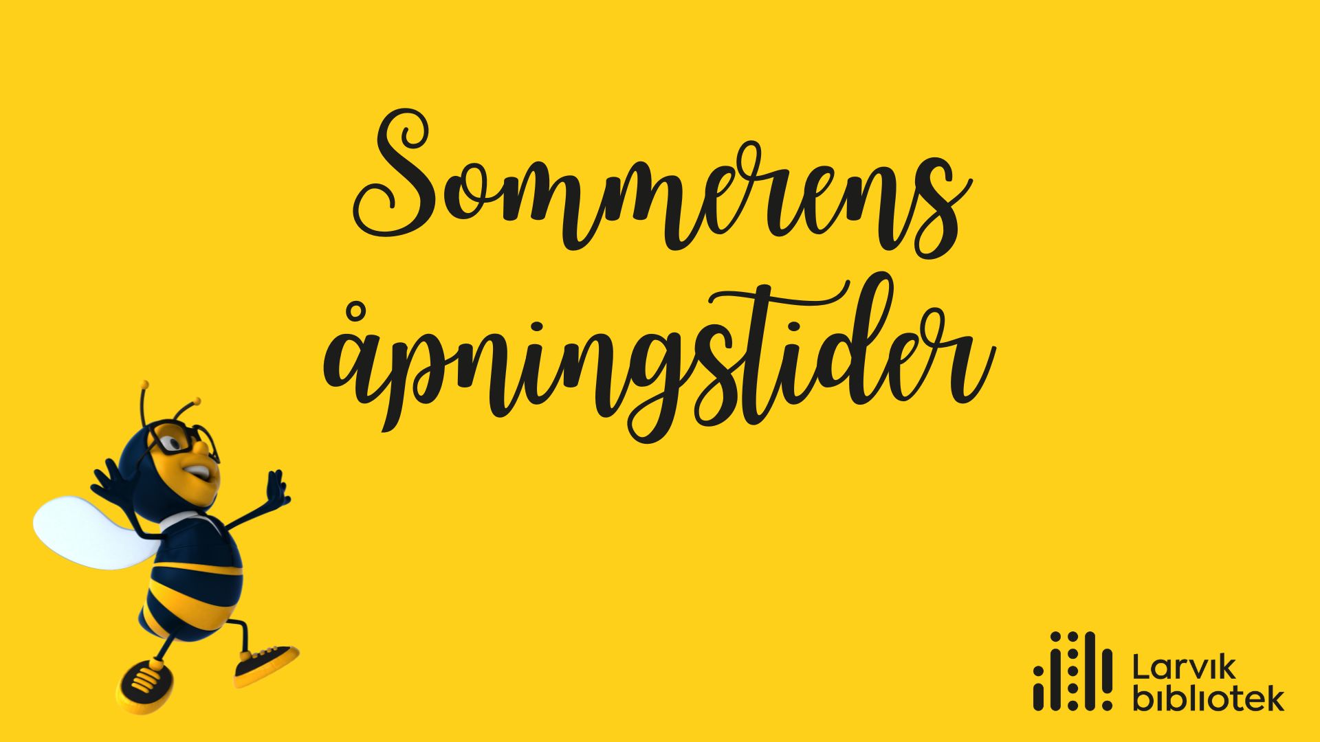 Sommerens åpningstider på bibliotekene i Larvik