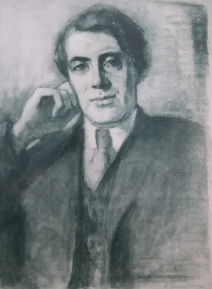 Herman Wildenvey, portrett. Tegning