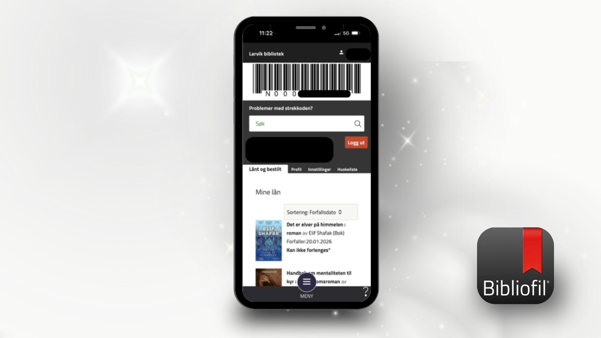 Bibliofil app og nettside